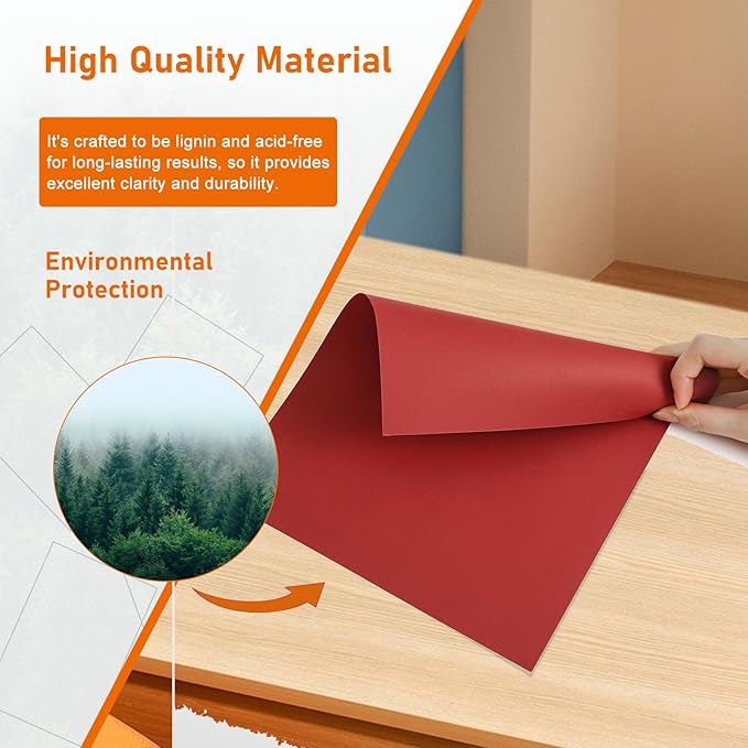 100 Sheets Christmas Red Cardstock 8.5 x 11 Scrapbooking Paper, 92lb Heavyweight Printer Paper Card Stock for Wedding Invitations, School, DIY Cards Making, Anniversary Card, Graduations