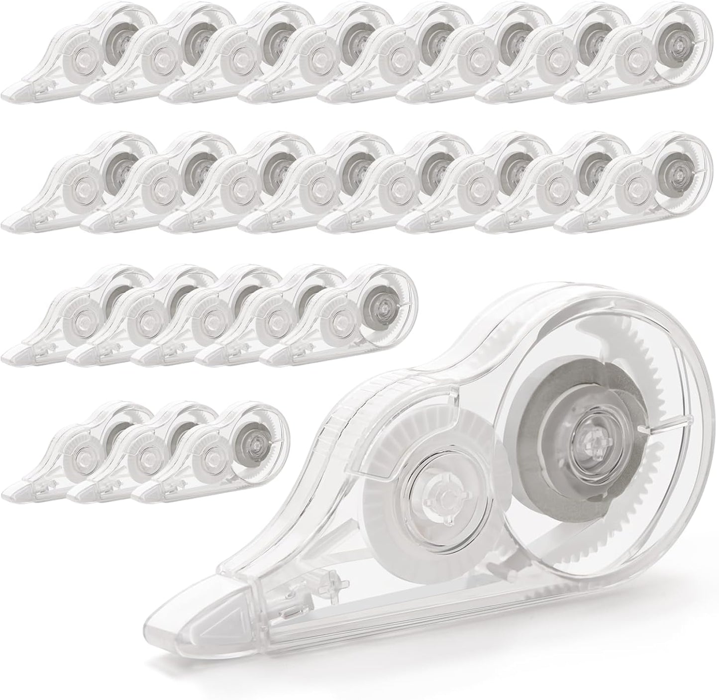 24 Pcs Transparent Correction Tape, 236 Inch Tear-Resistant Bulk for School, Office, Note Taking, Journal (Tape Width 0.2 In)
