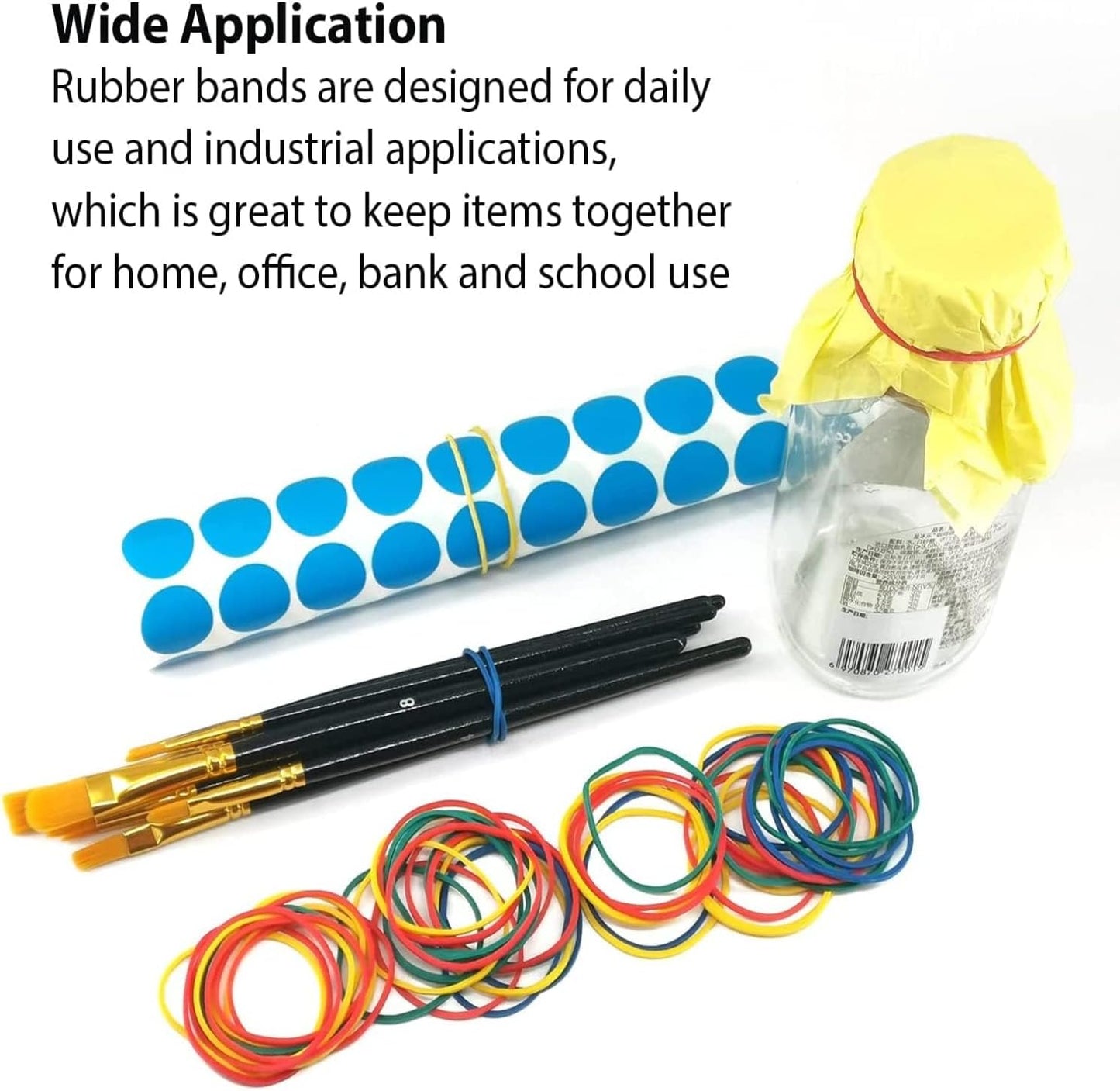 Rubber Band Depot, Size #8, Small Rubber Bands, Everyday Rubber Bands - Rubber Band Measurements: 7/8" x 1/16'' - Approximately 1,300 Rubber Bands Per Bag - 1/4 Pound Bag