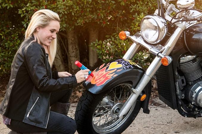 Window Markers for Glass Washable Car Window Paint Pen- Dry Erase Liquid Chalk Marker Car Decorations on All Surfaces, Tire, Windshield - Auto Marker, Autowriter, Rain Resistant (Black, Jumbo Tip)