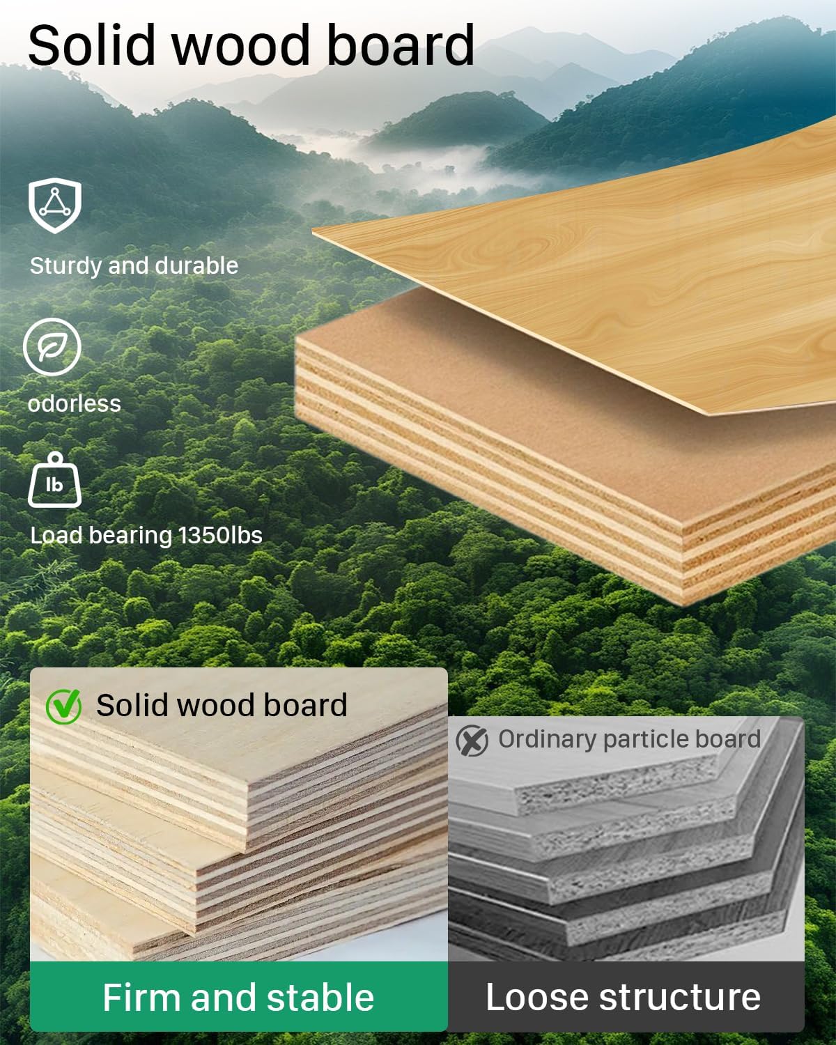 L Shaped Reception Desk, Solid Wood Front Desk with Counter & Lockable Drawers, Retail Checkout Customer 2 Person Secretary Desks for Home Office Lobby Store (63in,Left)