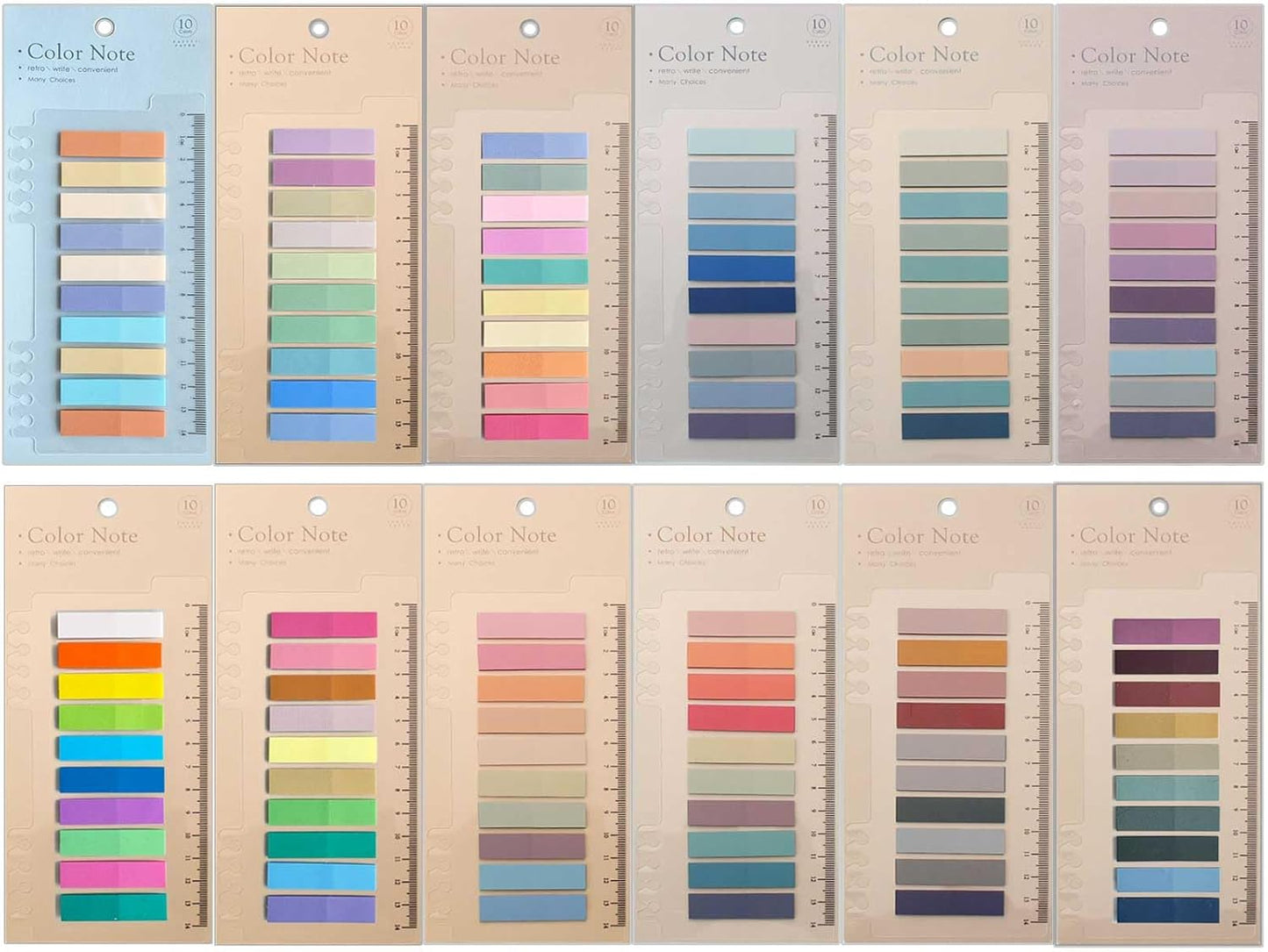 ELII Sticky Tabs 2400pcs - Colored Writable & Repositionable Page Markers