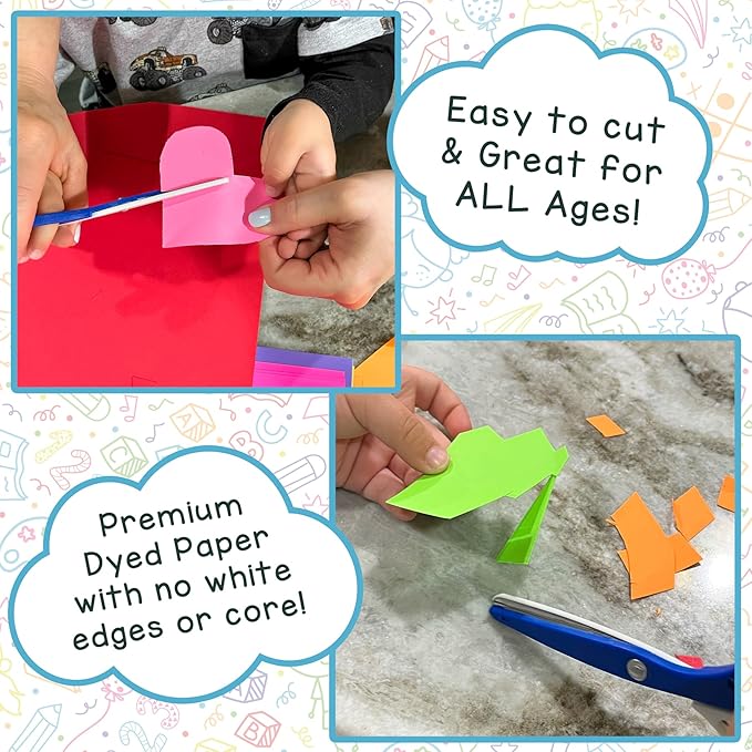 Hygloss Products Bright Colored Cardstock - 144 Sheets - 8.5x11 Card Stock Paper- 10-12 Bright Colors