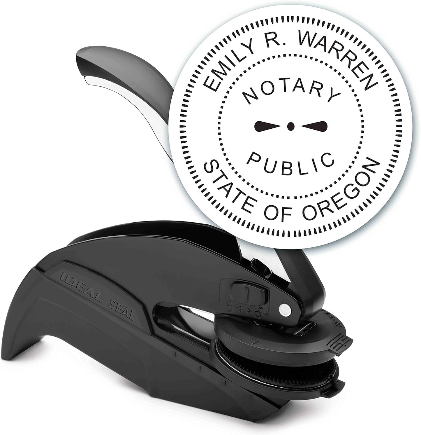 MaxMark Notary Seal Round Embosser for Oregon State - Includes Gold Burst Seal Labels (42 Count)