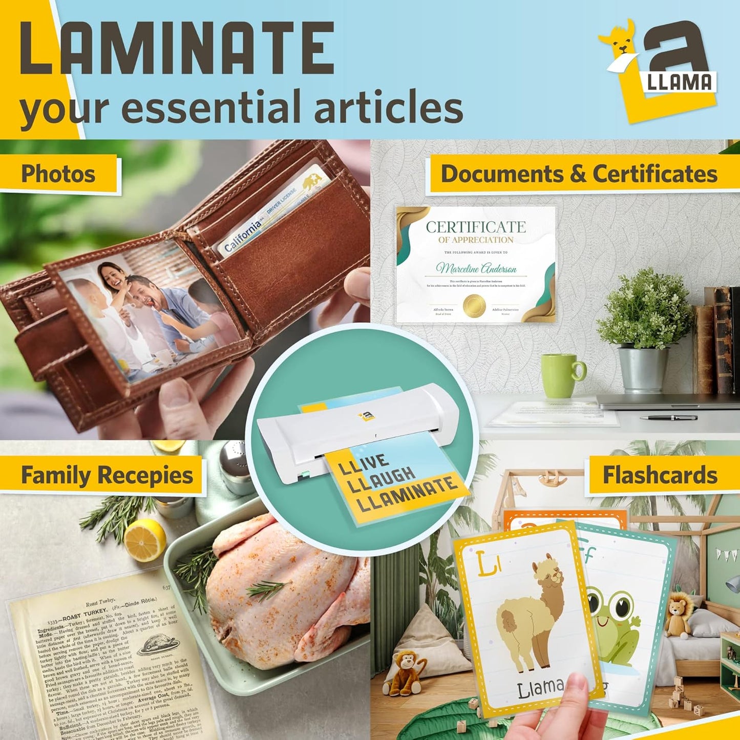 Matte Thermal Laminating Pouches, Matte Finish, 9 x 11.5 Inches, 5 Mil Thickness, 30 Pack, Fitted for Letter Size Laminating Sheets 8.5 x 11