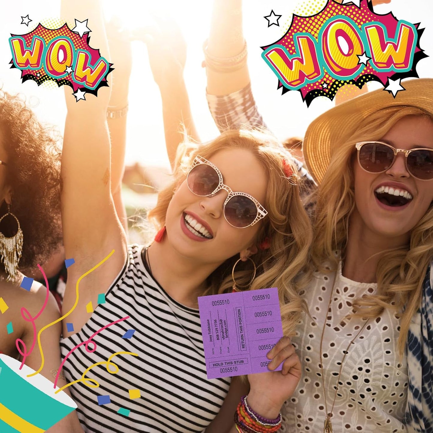 Kosiz 1000 Sheet 5 Bid Raffle Tickets Chinese Auction Tickets Sheets Auction Fundraiser Ticket Numbered with Name and Phone Number Per Sheet Raffle Tags for Silent Bidding (Deep Purple)