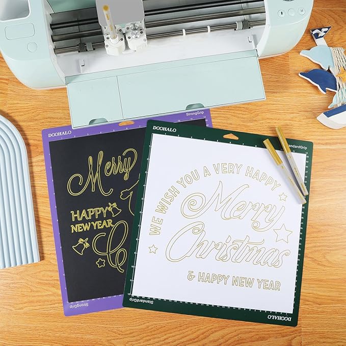 DOOHALO Metallic Pens Gold Silver Marker Compatible with Cricut 3/Maker/Explore 3/Air 2/Air Machine 1.0 Medium Point Tips for Drawing Writing