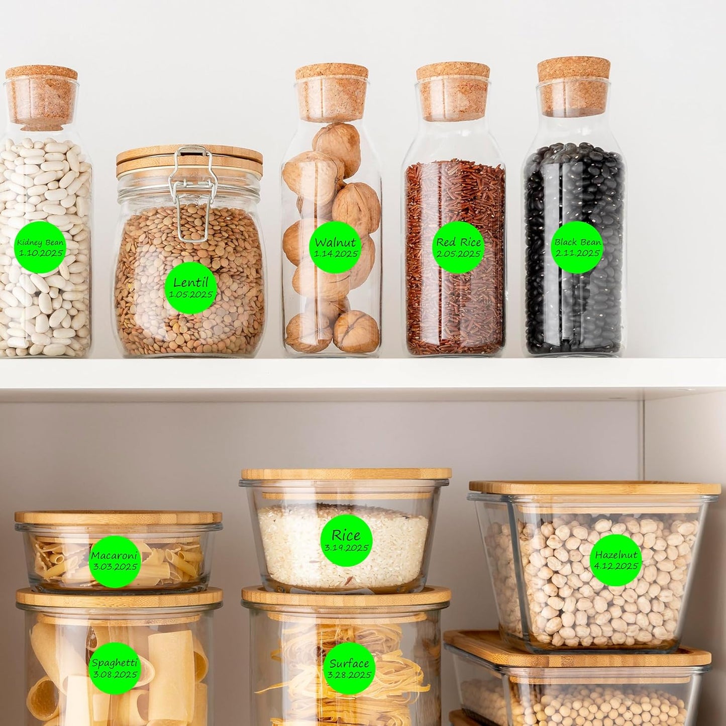 Fluorescent Green 1 Inch Round Color Coding Labels with 4000 Dots, 4 Rolls - Bright Color Dot Stickers for File Folders, Inventory System - Highly Visible