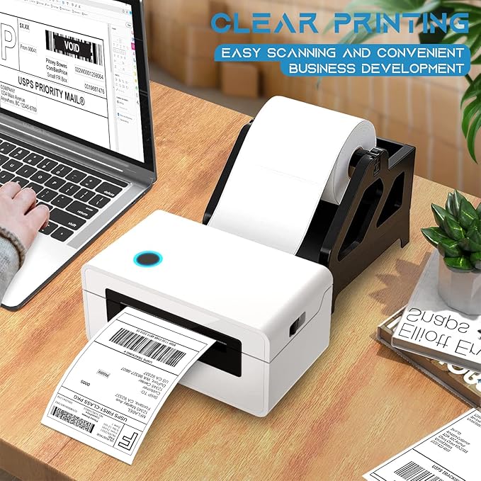 MFLABEL 4 Rolls of 250 4x6 Direct Thermal Blank Shipping Labels for Zebra 2844 Zebra 2843 2844z Eltron