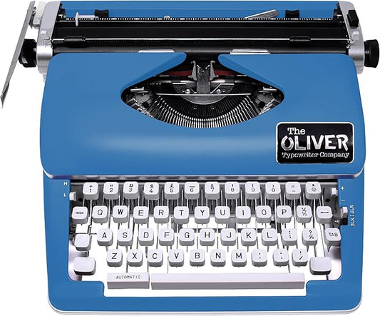 Timeless Manual Typewriter, Blue