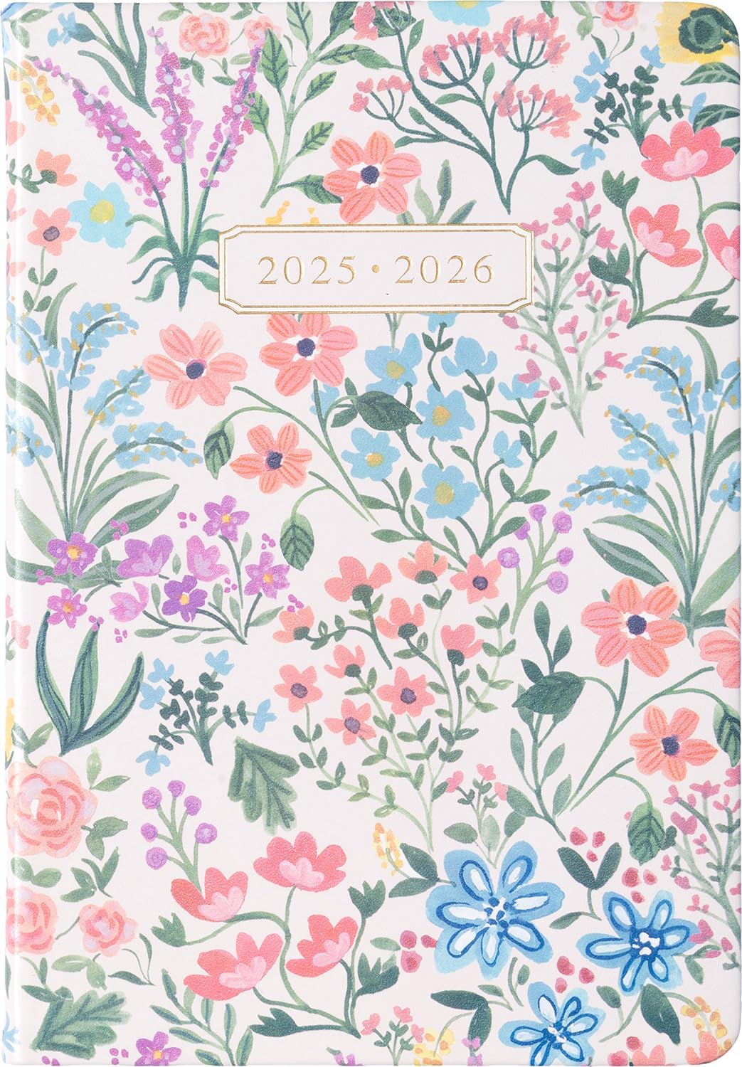 2025-2026 Eccolo 18 Month Bound Planner, Monthly & Weekly Pages (5.25 x 7.75" - July 2025 - Dec 2026 - Flower Garden)