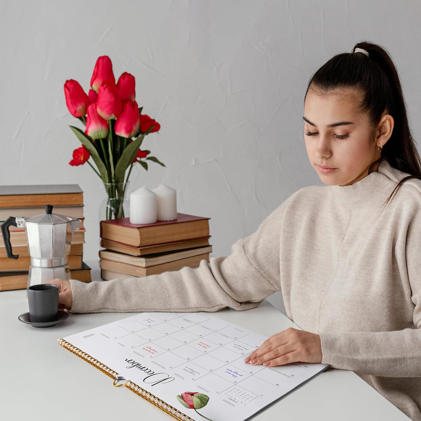 2025 Wall Calendar, Jokotha 18 Monthly Calendar Runs from Jul 2025 to Dec 2026, Home Schooling Planner for Famialy and School, Wirebound,15 x 12 Inches