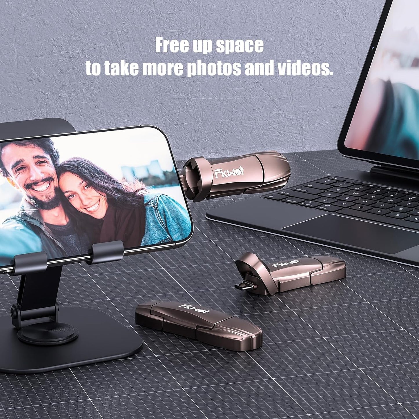 External SSD USB Flash Drive 512GB, Up to 2050MB/s 2-in-1 Type C+ USB A USB3.2 Gen2 Solid State Thumb Drive SSD Stick for iPhone 15/16/Android/Windows/Mac/PC/Laptops