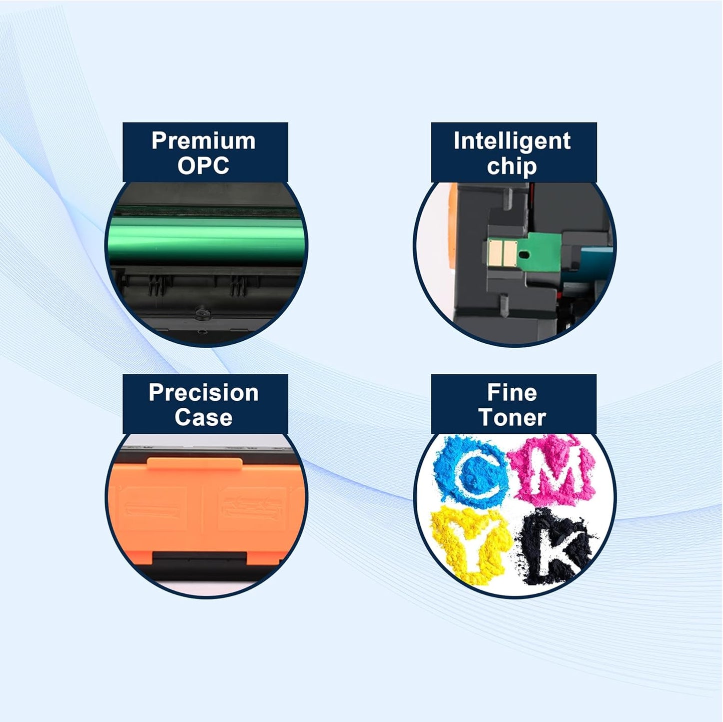 210A Black Toner Cartridge Replacement for HP 210A W2100A for HP Laser Color MFP 4301fdw 4301fdn Pro 4201dw 4201dn Series Printer Toner (2 Black)