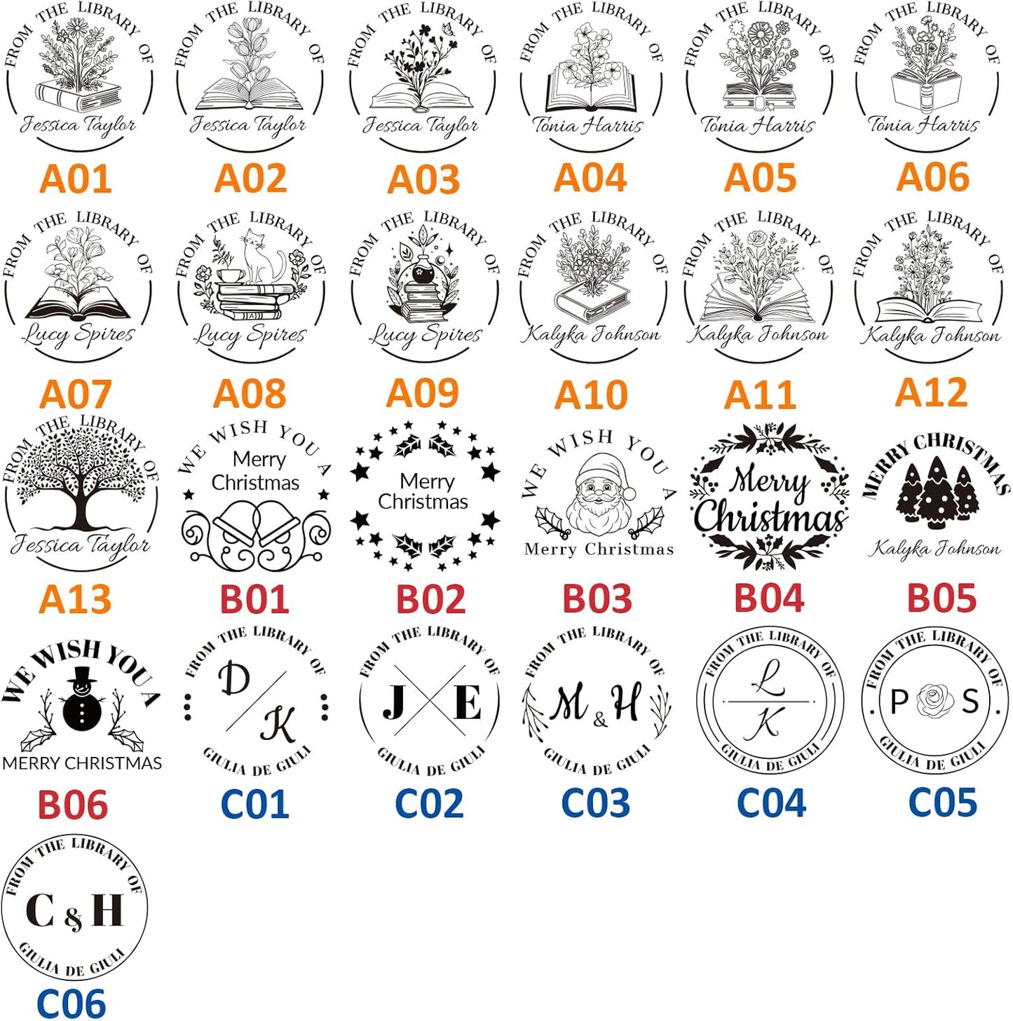 HDSD Custom Book Embosser,Personalized Your Name & Design,for Envelopes,Wedding Invitation,Christmas Book Embosser and More,Craft Your Own Elegant Book Stamps for Bibliophiles & Gift Giving