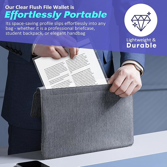 JIKIOU 30 Pack Clear Document Folder Copy Safe Project Pocket L-Type Clear Plastic Folder A4/ Letter Size in Transparent Color(Upgraded Size)