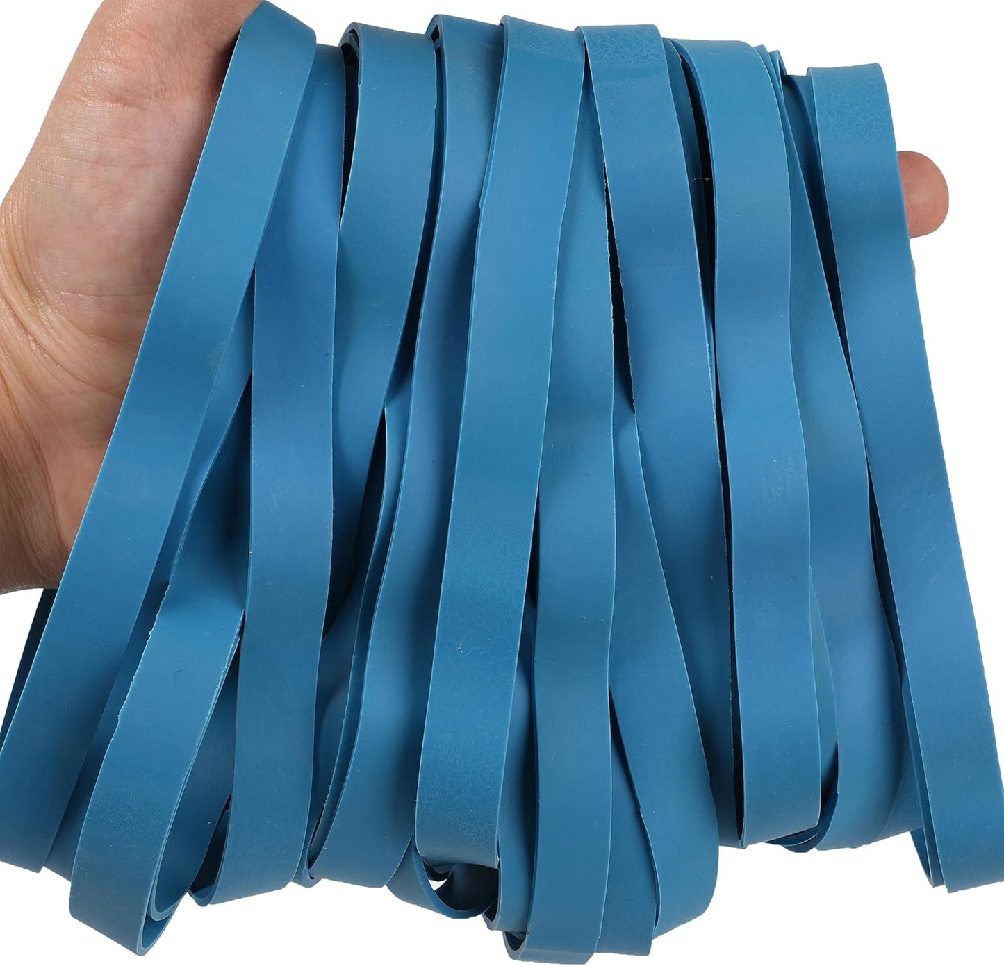 Rubber Bands Size#107 Heavy Duty Big Wide rubber band 30PCS Elastic Bands for Office Supply Trash Can File Folders Litter Box Rubber Bands (Blue)