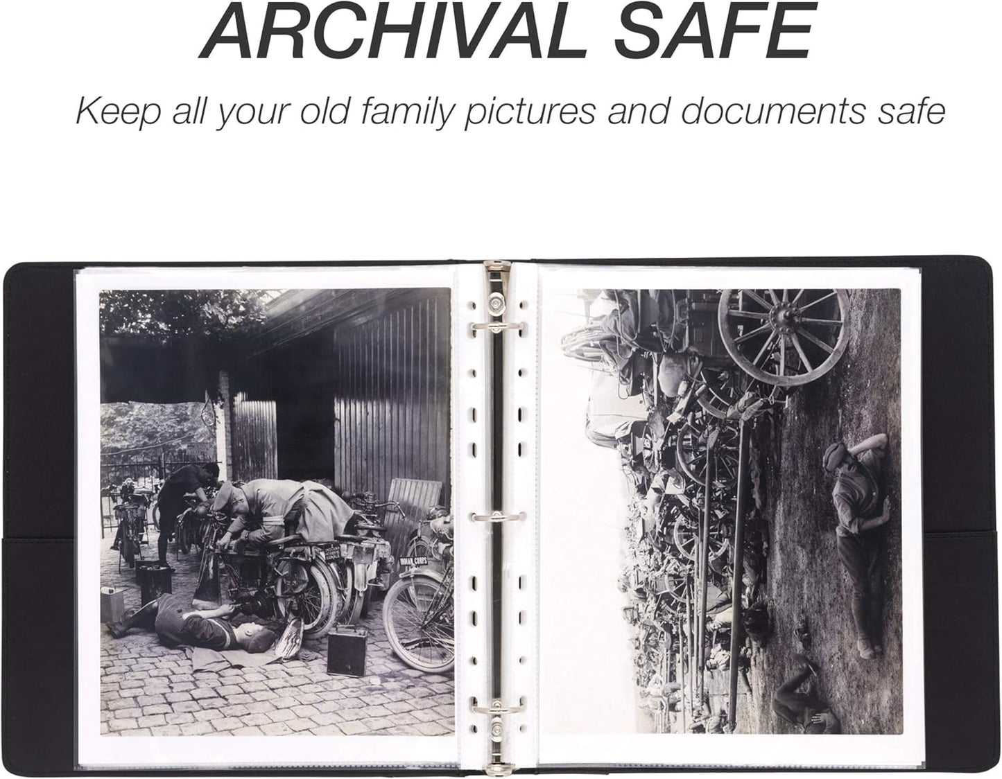 Samsill 50 Pack Standard Weight 11 Hole Clear Sheet Protectors, Acid Free Archival Safe, 8.5 x 11 inches, Top Loading