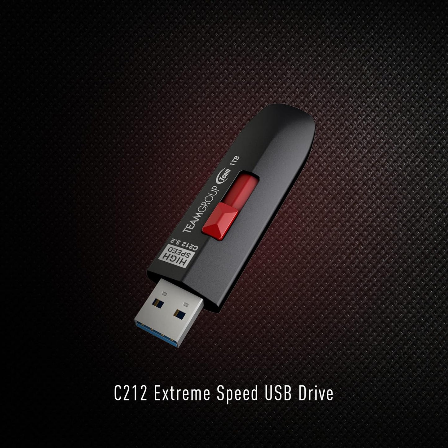 TEAMGROUP C212 Extreme Speed 1TB 1000/800MB/s USB 3.2 Gen 2 Easy Push-and-Pul Flash Thumb Drive External Data Storage Memory Stick Compatible with Computer/Laptop/PS4 PS5 TC21231TBB01