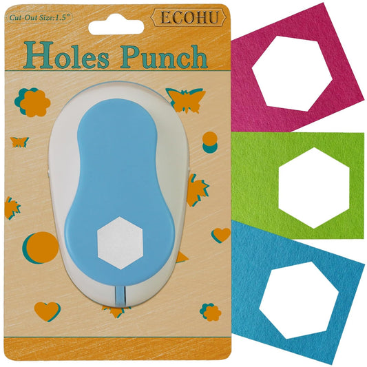 Hexagon Hole Punch for Craft - 1-Inch Paper Punch Shapes, Tool for Scrapbook, Festival Cards, DIY Arts