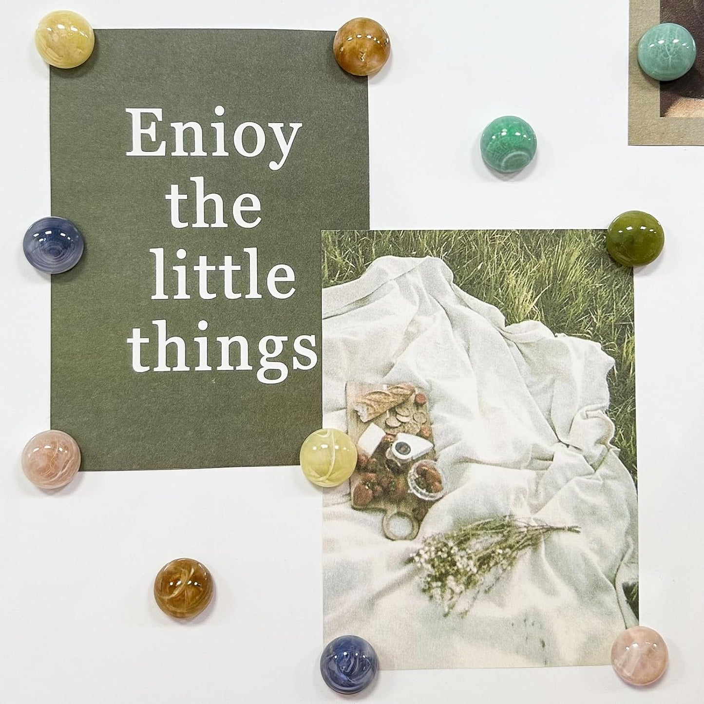 Qualsen Fridge Magnets, Colorful Decorative Cute Refrigerator Magnets for Whiteboard, Locker, Kitchen, Office, Classroom（24 Pcs）