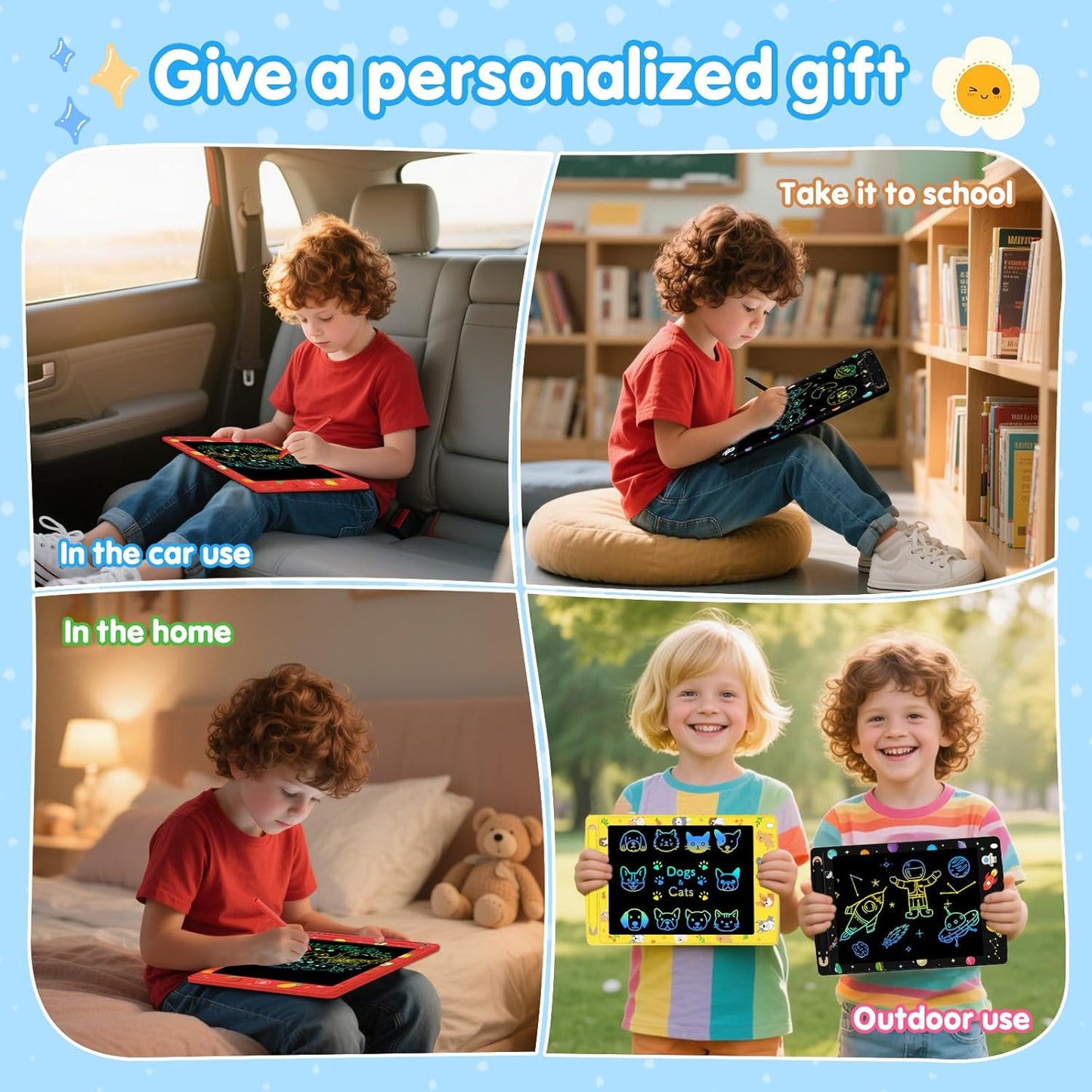 20 Pack LCD Writing Tablet for Kids, 8.5 Inch Colorful Doodle Board Drawing Pad, Educational Learning Travel Toys Birthday Gifts for Boys Girls Age 3 4 5 6 7 8