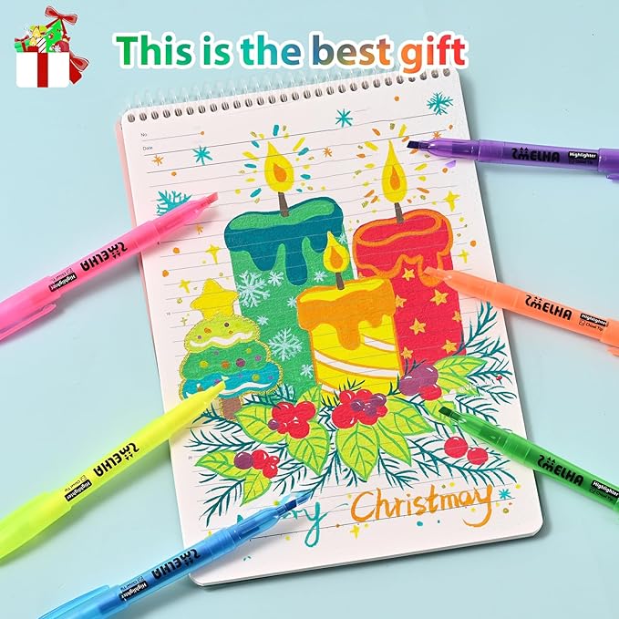 SMELHA Highlighters - 100 Pack Assorted Colors, 6 Colors Bulk, Chisel Tip, Quick Dry, Suitable for Offices, Schools, Home