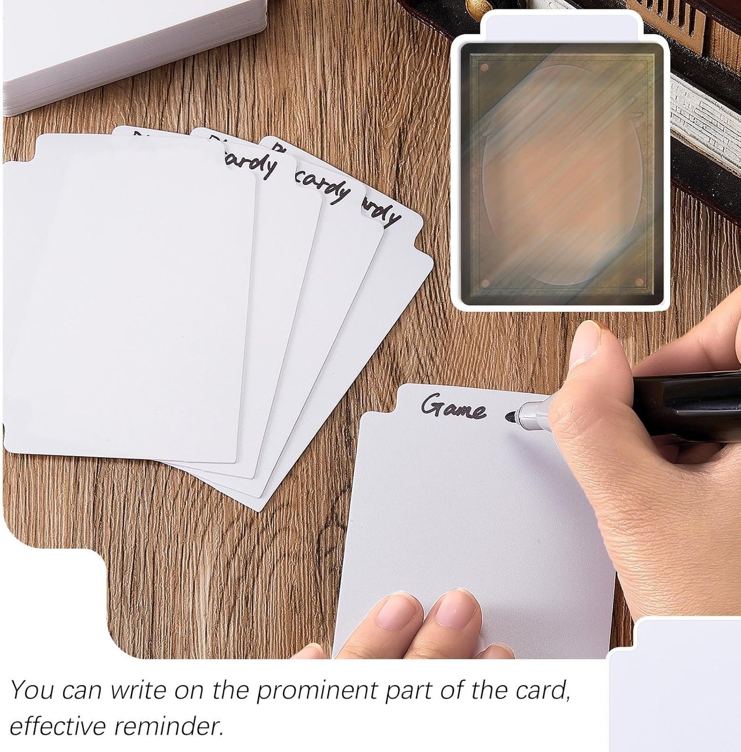 White Trading Card Plastic Divider Cards Sorting Tray Playing Separator Organizer Pages for Games Sports Supplies, 69 x 97 mm(50 Pieces)