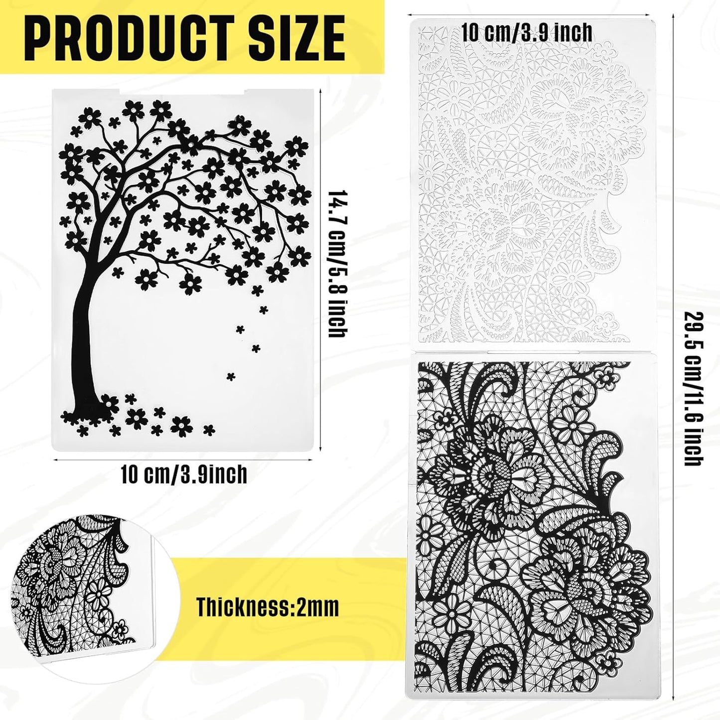 Mumufy 20 Pcs Embossing Folders for Card Making Embossing Stencil Template DIY Plastic Paper Card Decorating Mold for Scrapbook Photo Album DIY Craft, 5.8 x 3.9 Inch(Classic)