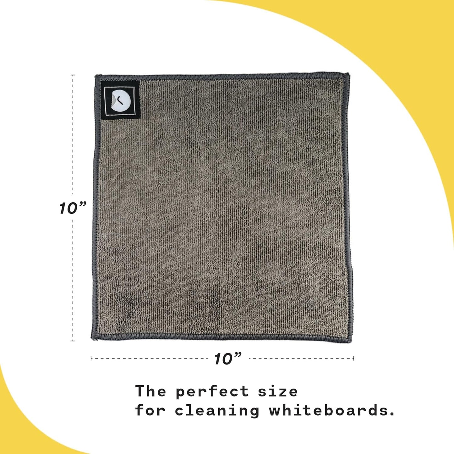 Remooble 4 Pack Magnetic Microfiber Cleaning Cloth Dry Erasers for Whiteboards - Towel Hangs on Metal Edged White Boards, Glassboards, and Blackboards Washable - 10'' X 10''