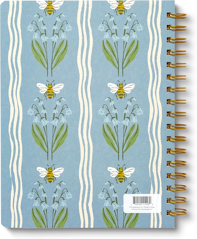 Compendium Spiral Notebook — Joy Is Handmade. — A Designer Spiral Notebook with 192 Lined Pages, College Ruled, 7.0" W x 9.25" H