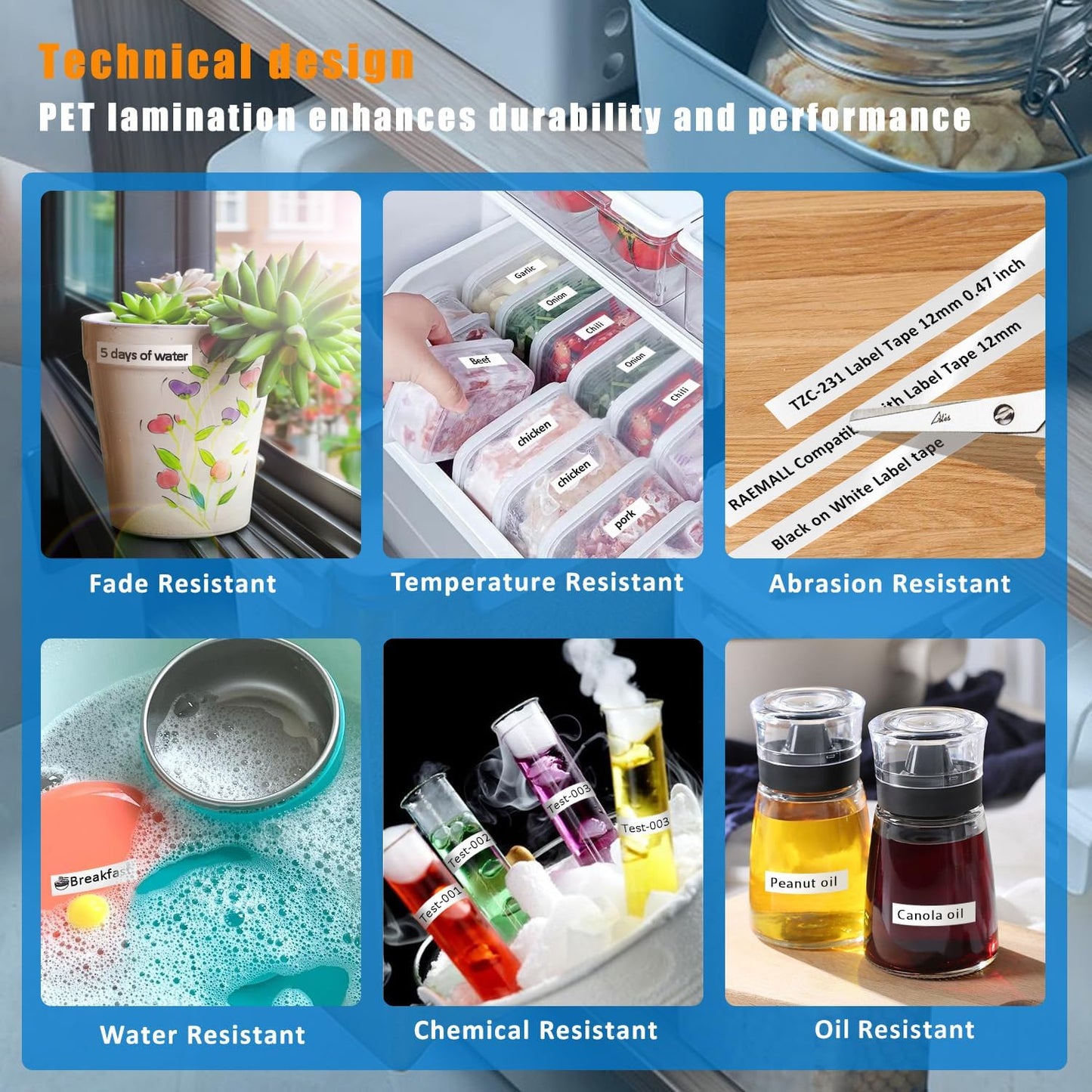 18x Compatible with Brother Label Maker Tape 12mm 1/2 Inch Laminated White TZe TZ TZe-231 P Touch Label Tape Compatible with Brother PT-D210 PT-D220 PT-D200 PT-H110 PT-2040 D610BT Tape Refill