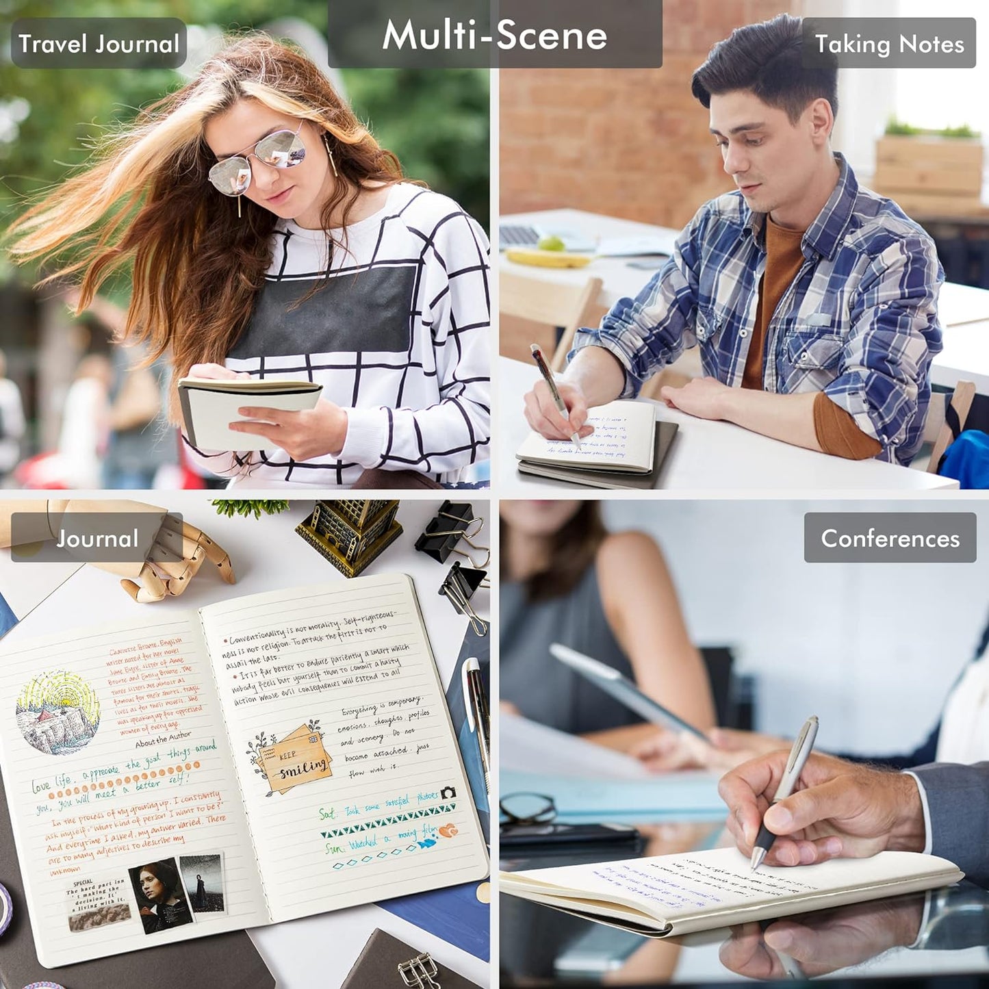 feela 36 Pack Soft Cover Journal Bulk, Lined Blank Travel Journal for Women Men Writing, Notebooks College Ruled for Work, Note Taking Notebook School Business Supplies, 8.2” x 5.5”, A5, Gray