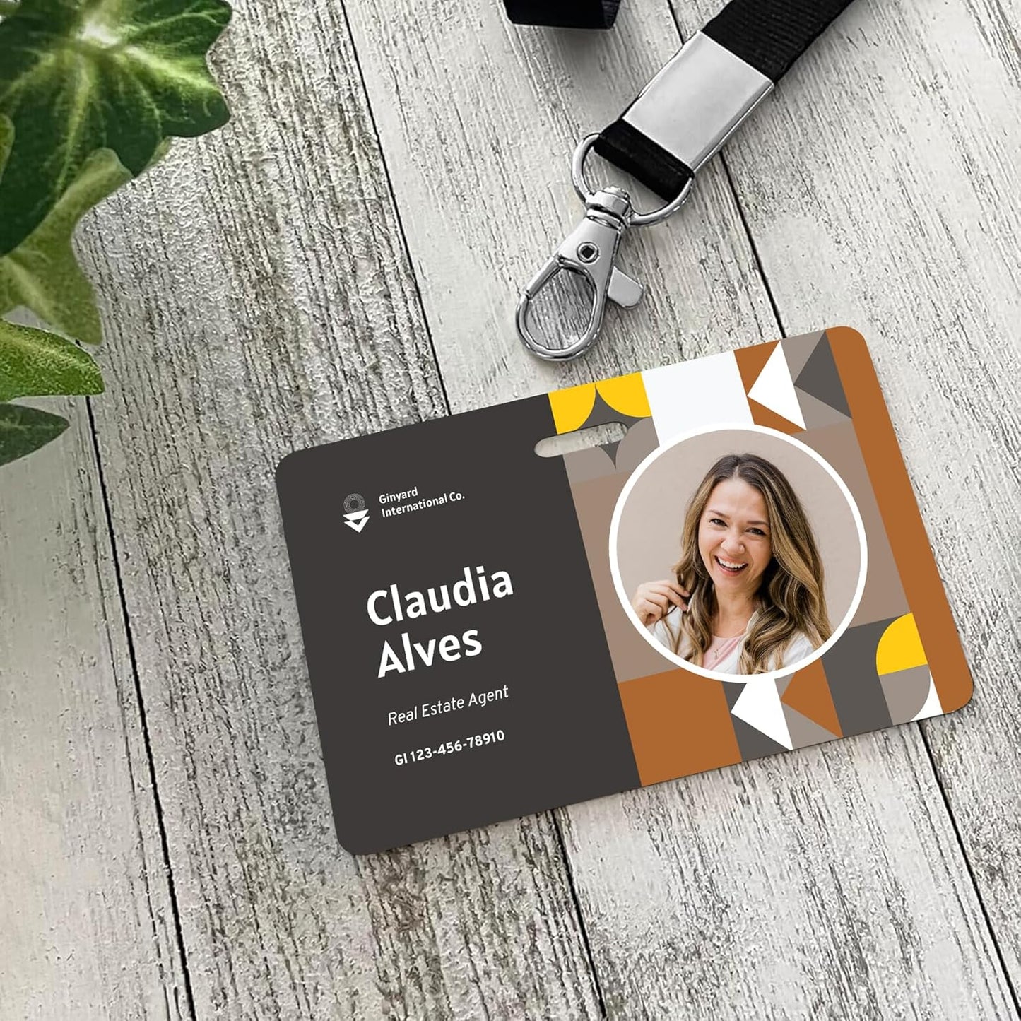 Custom Id Badge Custom Id Card Identification Badges Customizable Personalized Name Badge Customize Name Tag Photo Logo Employee Work Office Volunteer Customized Personal (Vertical-5)