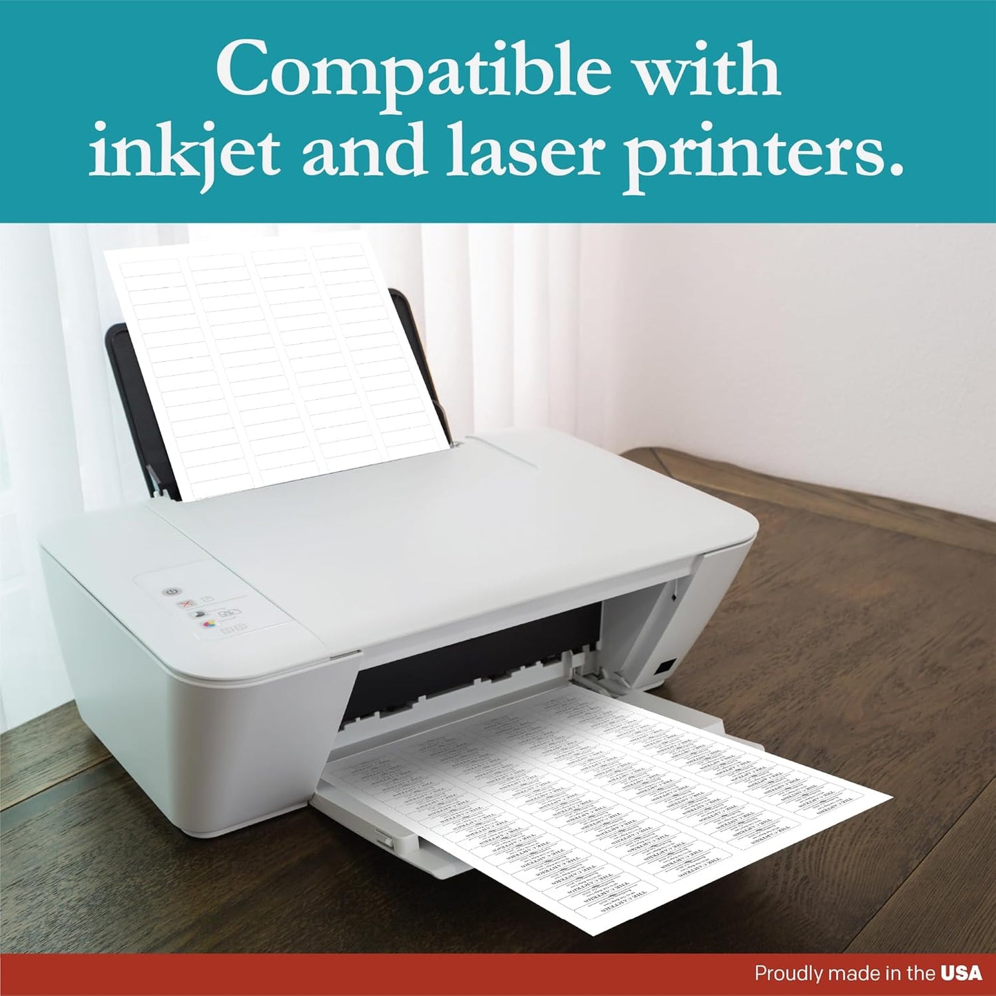 Premium Label Supply White Sticker Return Address Labels – 1.75" x .5" – Laser/Inkjet Compatible – (80 per Sheet), 25 Sheets – 2000 Total Adhesive Labels