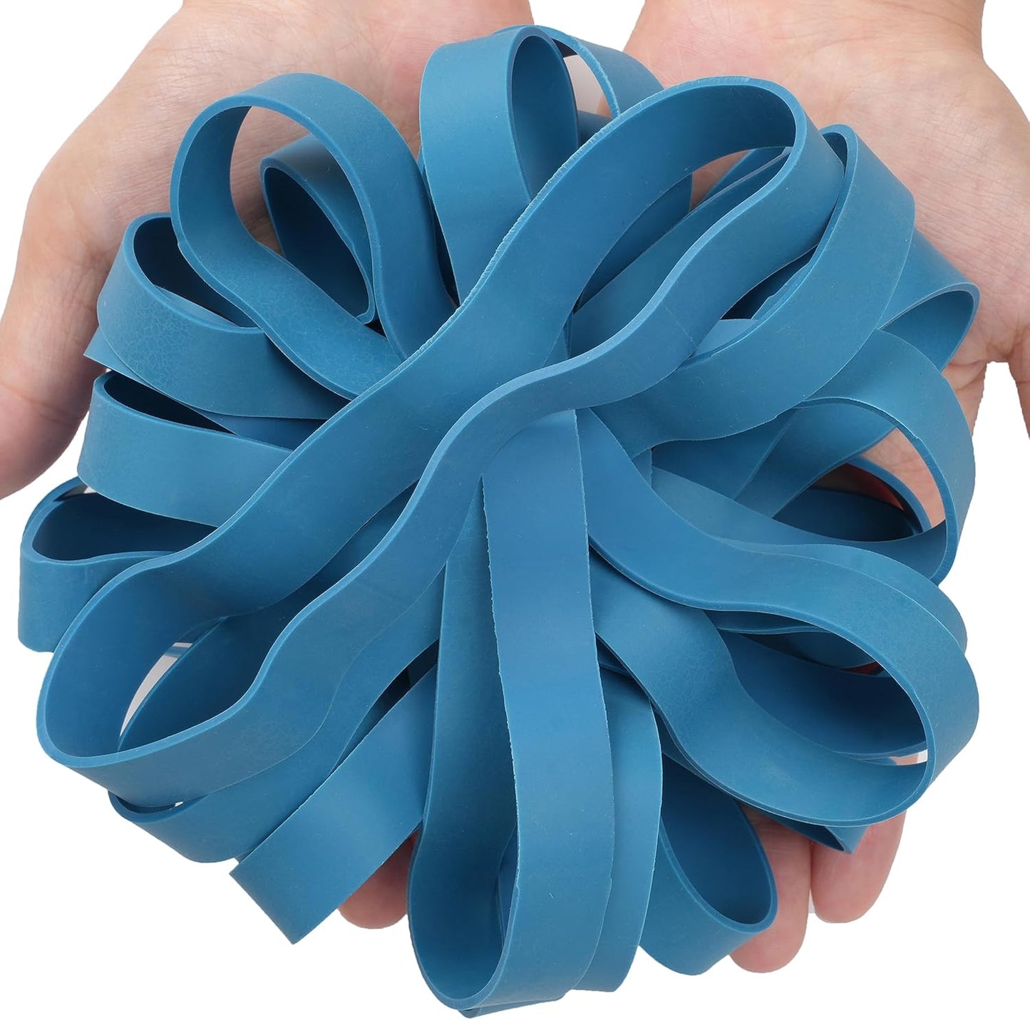Rubber Bands Size#107 Heavy Duty Big Wide rubber band 30PCS Elastic Bands for Office Supply Trash Can File Folders Litter Box Rubber Bands (Blue)