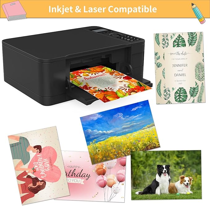 120 Sheets Cream Shimmer Cardstock 8.5 x 11 Inch Metallic Paper, 250gsm/92lb Double Sided Ivory Card Stock Pearlescent Paper for Invitations, Certificates, Crafts, DIY Cards