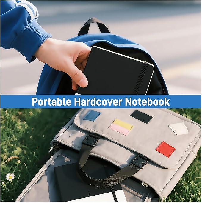 KaiRuiYing Lined Journal Notebook with Pen Holder, 320 Pages, 5.5'' × 8.6'' Medium Size A5-100 GSM Thick Paper, for Writing, Work, Office, Leather Hardcover