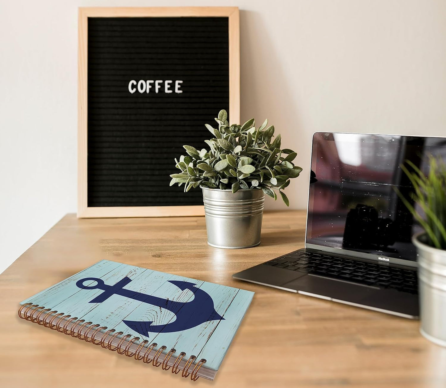 Navy Anchor Notebook Journal, Anchor Gifts, Nautical Gifts, Nautical Themed Gifts, Spiral Journal Notebook 5.5x8.3