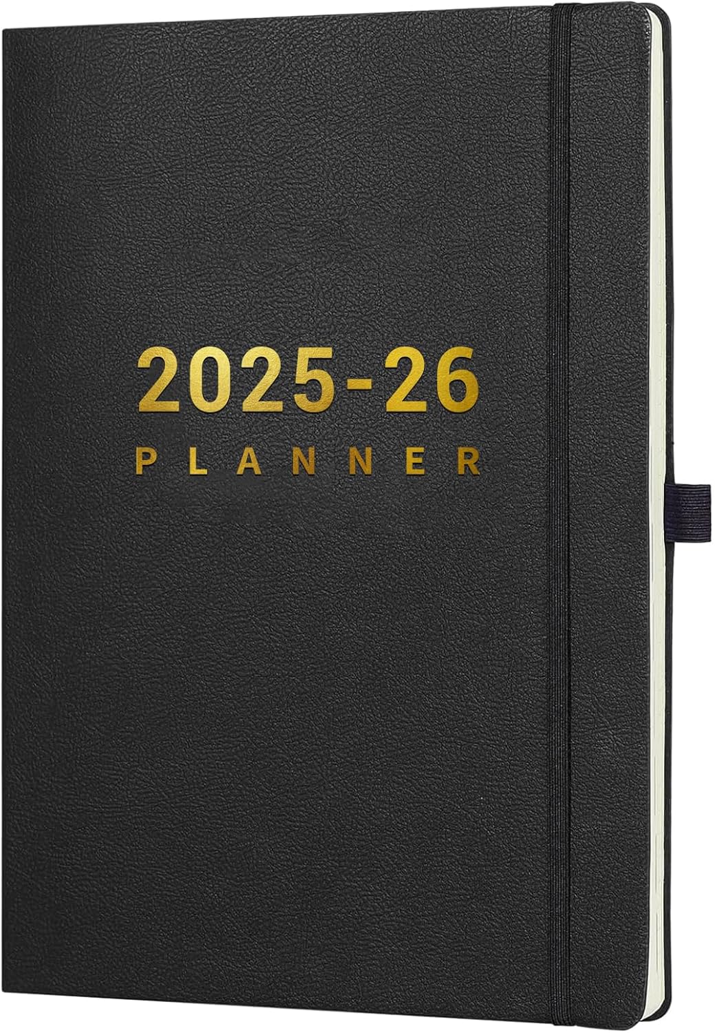 2025-2026 Planner - Academic Planner 2025-2026, July 2025 - June 2025, Weekly and Monthly Planners, 8.5" x 11", Pen Holder, Calendar Stickers, Pocket, Faux Leather Cover -Black