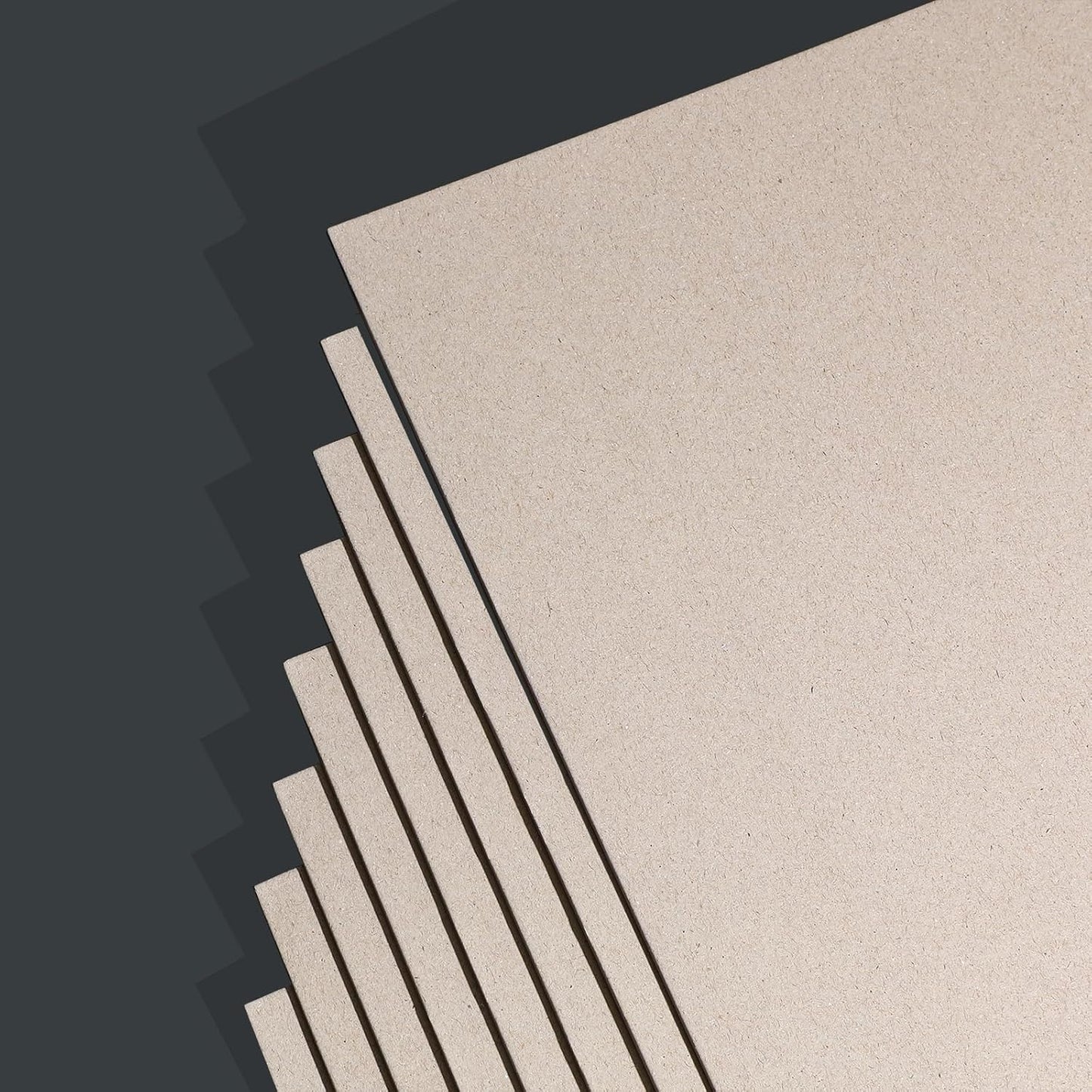 25 Pcs Book Board, Binder Board, Cover Board, Heavy Duty Chipboard for Book Binding, DIY Cardboard (Gray, 8 x 8 Inch 80PT)