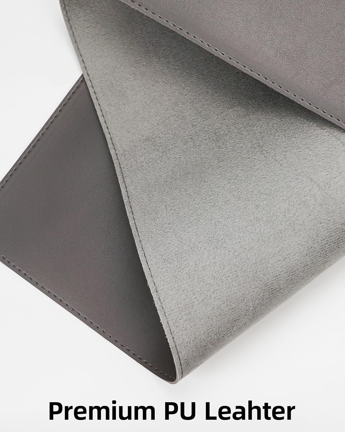 Desk Pad Mat - Leather Desk Pad Protector for Office and Home - Desk Organization and Accessories - Ideal for Large Mouse Pad and Desk Mats on Top of Desks(Dark Grey,35.4" x 17")