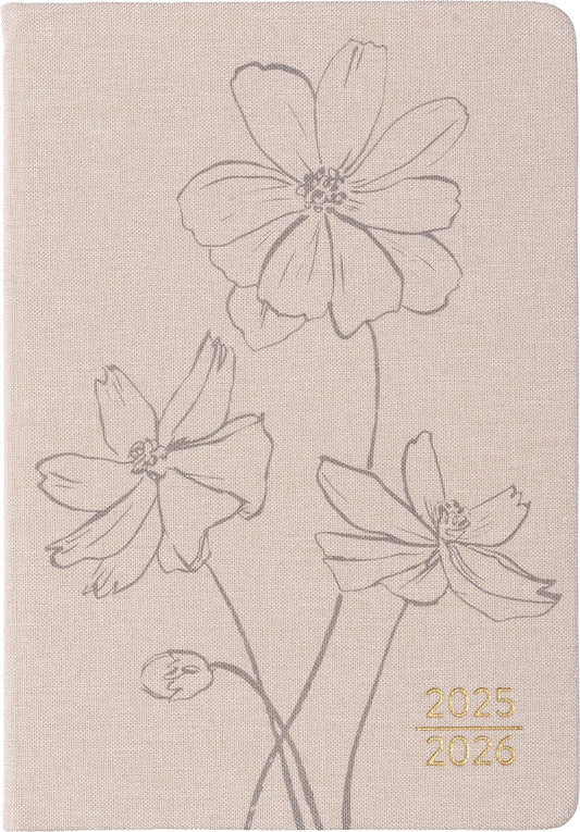 2025-2026 Eccolo 18 Month Linen Bound Planner, Monthly & Weekly Pages (5.25 x 7.75" - July 2025 - Dec 2026)