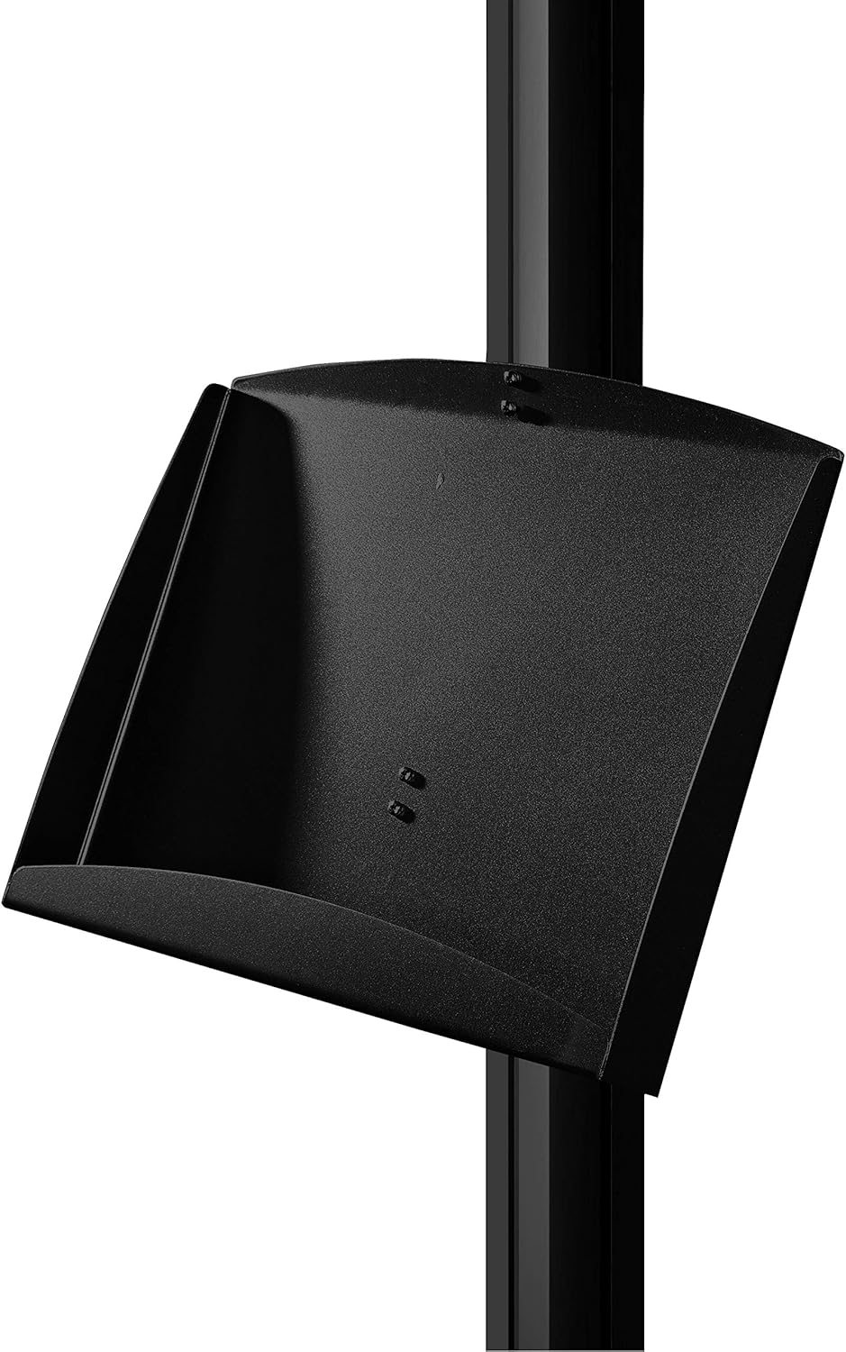 M&T Displays Free Standing Magazine Brochure Document Sign Holder Literature Racks Stand Aluminum Body Black 8.5x11 Inch Snap Poster Frames and 3 Pcs Steel Shelves with 6x(8.5x11) Display Capacity