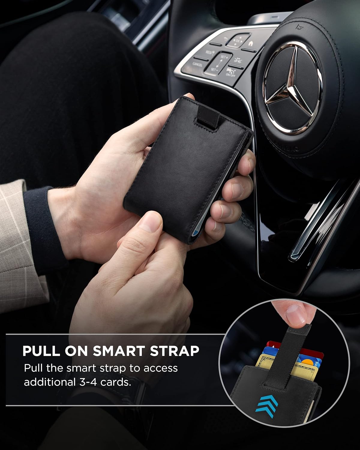 SERMAN BRANDS RFID Blocking Slim Bifold Genuine Leather Minimalist Front Pocket Wallets for Men with Money Clip Thin Mens