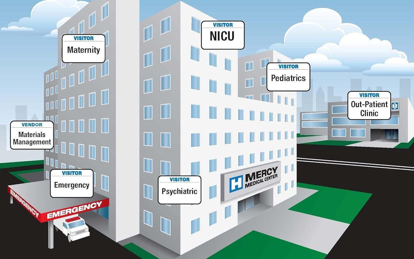 The Spoiled Office Custom Printed Visitor Sign in Book for School and Business with 3" X 2" Peel Off 500 Badges - Spiral Bound Visitor Log Book, Made in USA - Red Non-Expiring