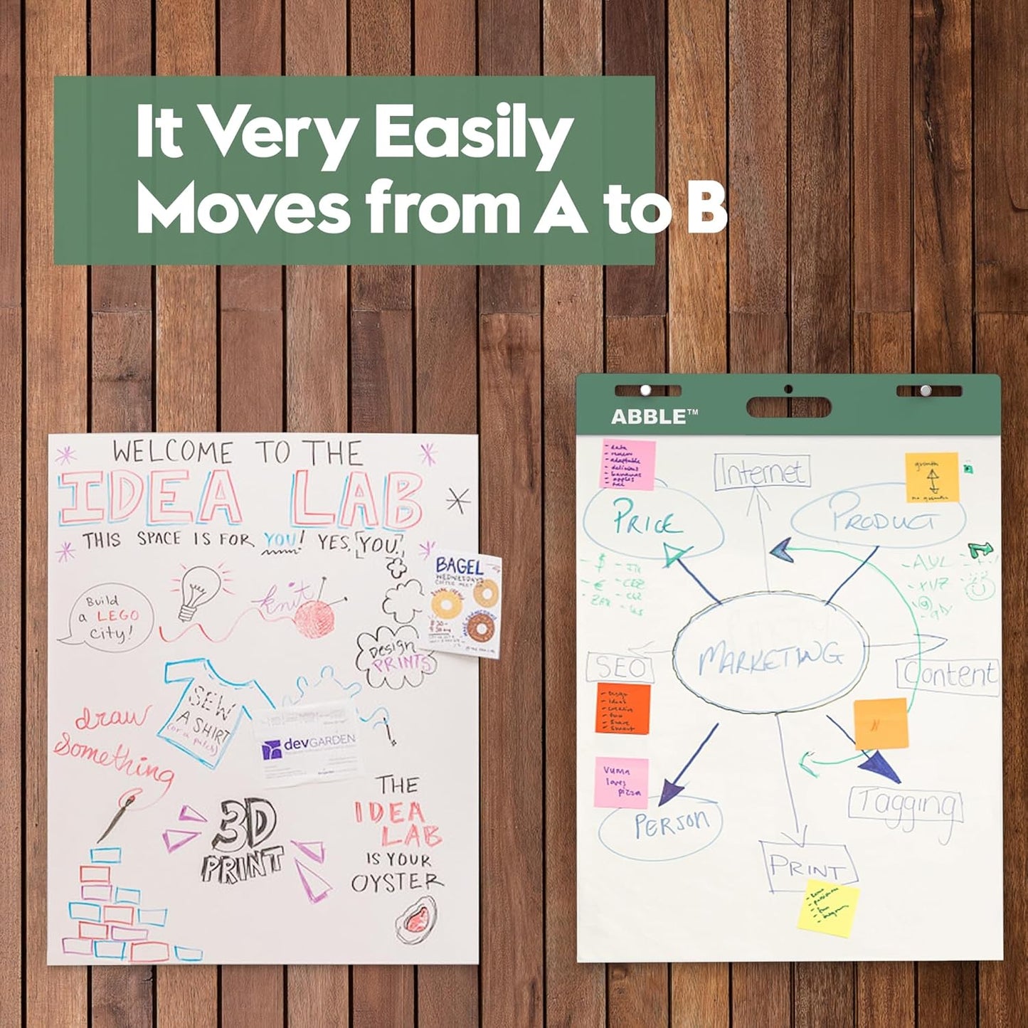 Super Sticky Easel Pad, 25 x 30 Inches, 30 Sheets/Pad, 8 Pads/Pack (Green), Large Self Stick Flip Chart Paper for Whiteboards, Premium White Chart Paper for Teachers, Office, and Classroom Supplies