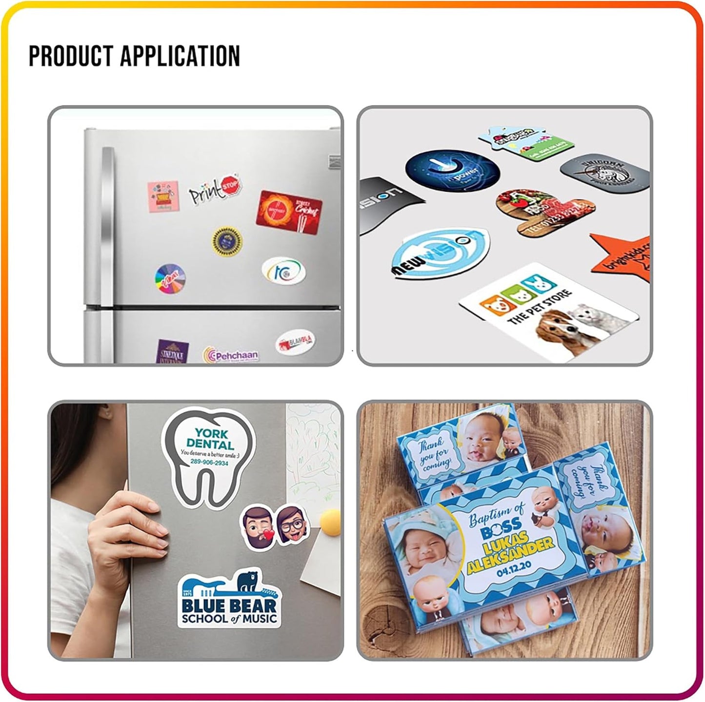 Magnetic Sheets with Adhesive Backing for Crafts, DIY 36 Pack. Strong Craft Magnets 4" x 6" to Make Flexible Magnet Self Sticky Tapes, Strips, Squares, Sheet for School Classroom Board, Fridge, Photos