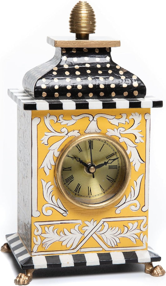 MACKENZIE-CHILDS Desk Clock, Decorative Wood Clock for Kitchen and Living Room, Queen Bee