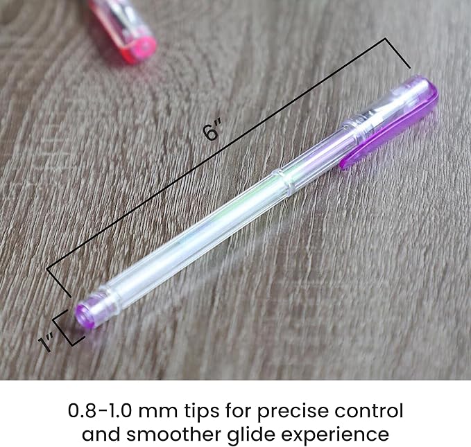 OfficeGoods Pink Purple Gel Pens with Refills – Pastel Adult Coloring Art – Medium 0.8-1.0mm Tips – Non-Toxic Gel Pens Set – Quick Dry Smudge-Free 24 Pack Colors